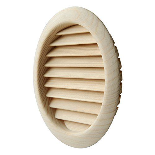La Ventilazione La Ventilation LGRS125P Houten rooster rond voor inbouw, grenen rood, Ø 140 mm