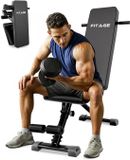 FITAGE Fitnessbank - Fitness Halterbank tot 300KG - Verstelbaar - Inklapbaar - Zwart