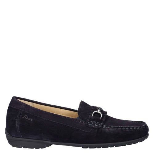 Sioux Cortizia suède mocassins donkerblauw