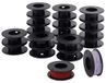 20 bobines en plastique vides, noires, de 5,5 cm, pour fils et pelotes