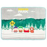 Silver Buffalo South Park bushalte 45" x 60" Fleece plaid | Eric Cartman en Kenny, zacht en gezellig, 180 g/m²