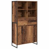 vidaXL Dressoir Oud Hout 81 x 36 x 150.5 cm Bewerkt hout
