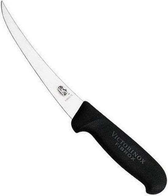 Victorinox Fibrox Uitbeenmes Krom 12cm - Zwart - RVS - Ergonomisch