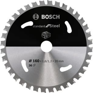 Bosch Standard for Steel cirkelzaagblad voor accuzagen 160 x 1,6/1,2 x 20 mm 36 tanden