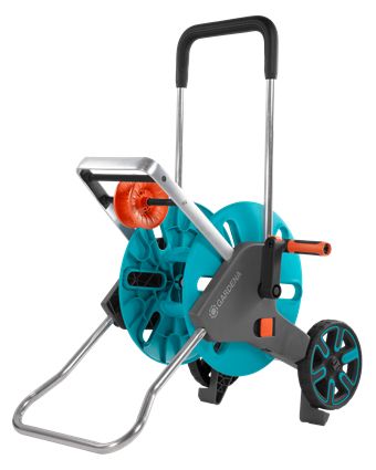 Gardena AquaRoll M Easy Slangenwagen - Handmatig - Zwart/Blauw/Oranje - 60m