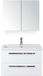 BES LED Seville Badmeubelset 80 cm - Wit Hoogglans - Keramische Wastafel Wit Djazz met Spiegelkast