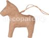 Decopatch hanger kerstmis Zweeds Paardje om op te hangen 8 cm bruin papier