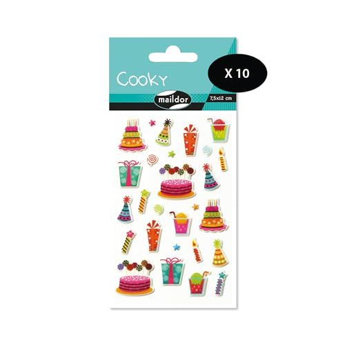 Maildor 560516Cpack - 3D Stickers Cooky - 10 stuks