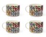 Excelsa Lisbona Set van 4 jumbo-kopjes, porselein, inhoud 500 ml, meerkleurig