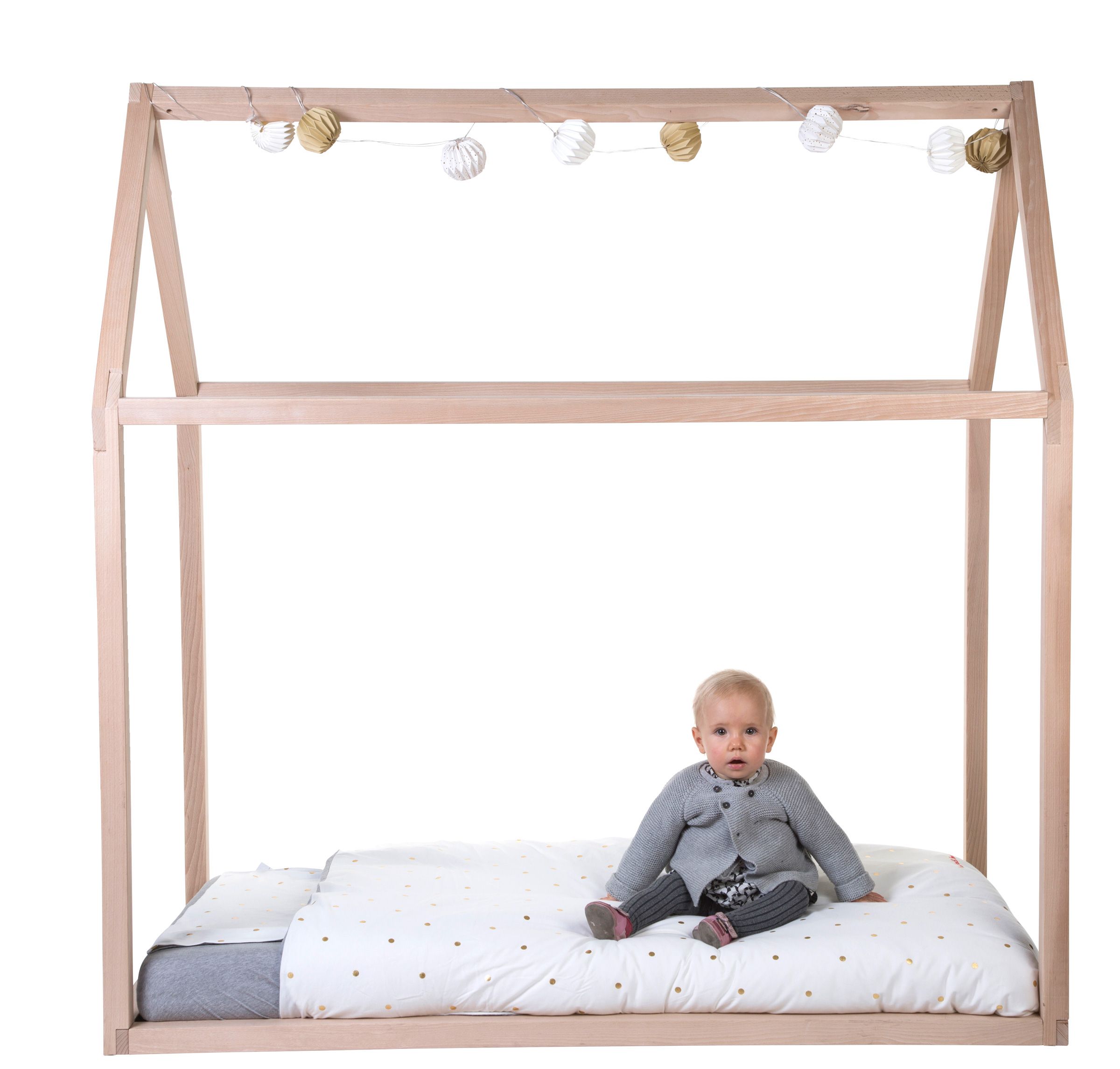 Childhome Tipi Bedframe Huis naturel 90 x 200 - 5420007149086