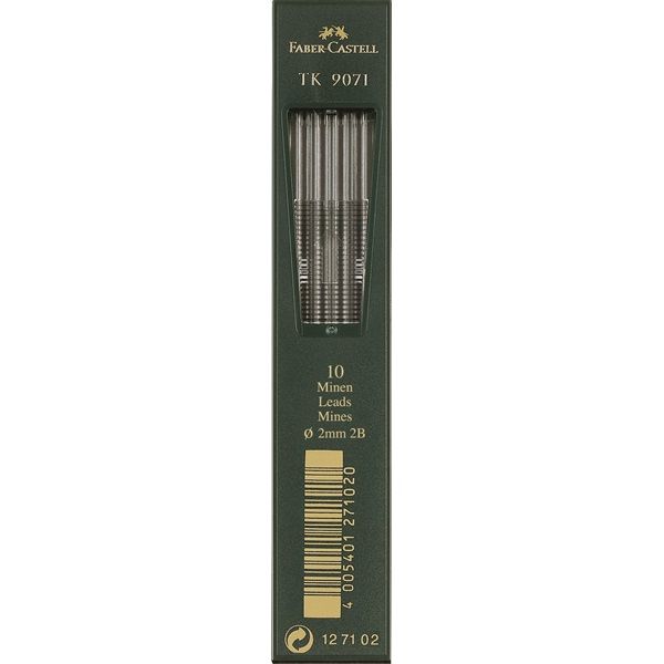 Faber-Castell TK 9071 potloodstift 2B 2mm 10 stuks