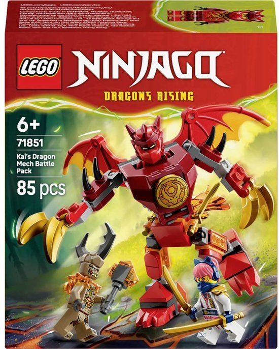 LEGO NINJAGO 71851 Kais Drachen-Mech Battle set