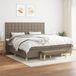 Maison Exclusive - Sommier à lattes de lit avec matelas Taupe 200x200 cm Tissu