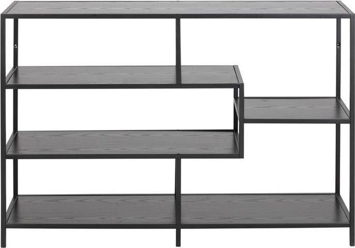 Actona MOOS Meubelen-Online Honkytonk Boekenkast asymmetrisch zwart essen - Industrieel - 78 x 114cm