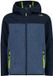 CMP Kinderen hoodie zwart blauw/blauw met capuchon lange mouw polyester 5 jaar