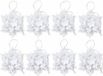 Koopman International Décorations de Noël Flocons de neige - 8x pièces - 11 cm - blanc - plastique - pendentif