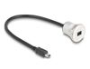 DeLOCK 88186 USB-kabel USB 2.0 0,3 m Mini-USB B Zwart, Zilver