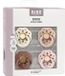 Bibs Boheme Fopspeen - Rond - 4 Stuks - 6-18 Mnd - Ivory/Blush/Woodchuck/Blossom