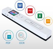 IRIScan Book handscanner mobiele scanner - flatbed scanner - Batterij Scanner documentenscanner – v7 + Readiris PDF Gratis