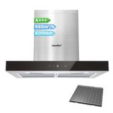 COMFEE KWH-TSHM77SS-60 T-vormige afzuigkap, 650 m³/h, 60 cm, A+++