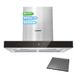 COMFEE KWH-TSHM77SS-60 T-vormige afzuigkap, 650 m³/h, 60 cm, A+++