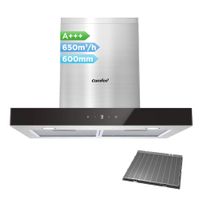 COMFEE KWH-TSHM77SS-60 T-vormige afzuigkap, 650 m³/h, 60 cm, A+++