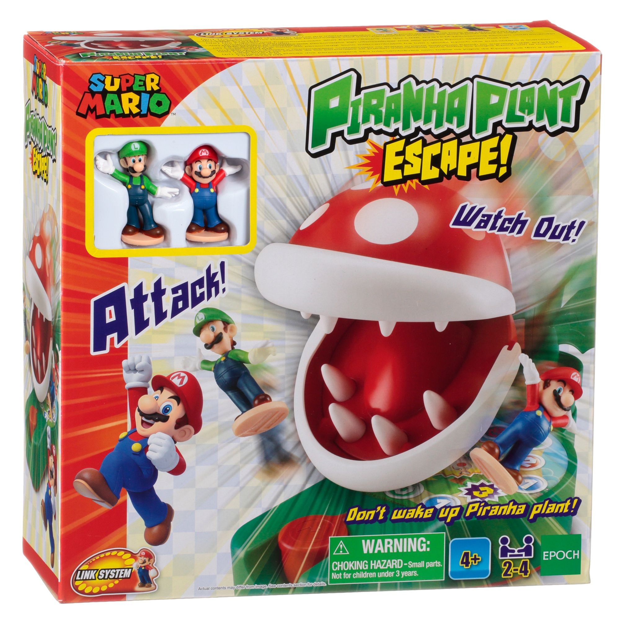 EPOCH Games Super Mario Piranha Plant Escape Board Game - For Kids Ages 4+