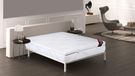 Visco-elastische toplaag, 5 cm dik, 160x190 cm, wit, met stretchhoes