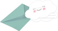 Generique Amscan Uitnodigingen Met Envelop Wolk Wit 8 Stuks