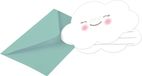 Generique Amscan Uitnodigingen Met Envelop Wolk Wit 8 Stuks