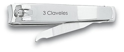 3 CLAVELES 12418 nagelknipper met vijl, 6 cm