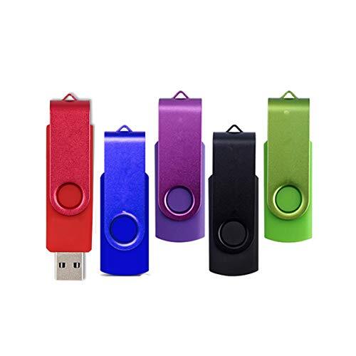 UFARID 5 Stuks Muticolor USB2.0 Flash Drive Rotatable Memory Stick USB Sticks Zakelijke Geschenken Voor Auto Speler, PC, Monitor, Televisie 4GB USB3.0