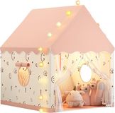 Merkloos Kindertent Speeltent met Speelmat – Kasteel Speelhuis voor Binnen en Buiten – Speeltent voor Jongens en Meisjes