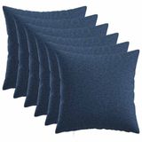 vidaXL Kussensloop HEERLEN Blauw Katoensatijn 40 x 40 cm (6 stuks)