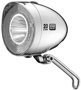 XLC LED Retro Koplamp incl. Reflector, chrome 2020 Fietsverlichting batterijen