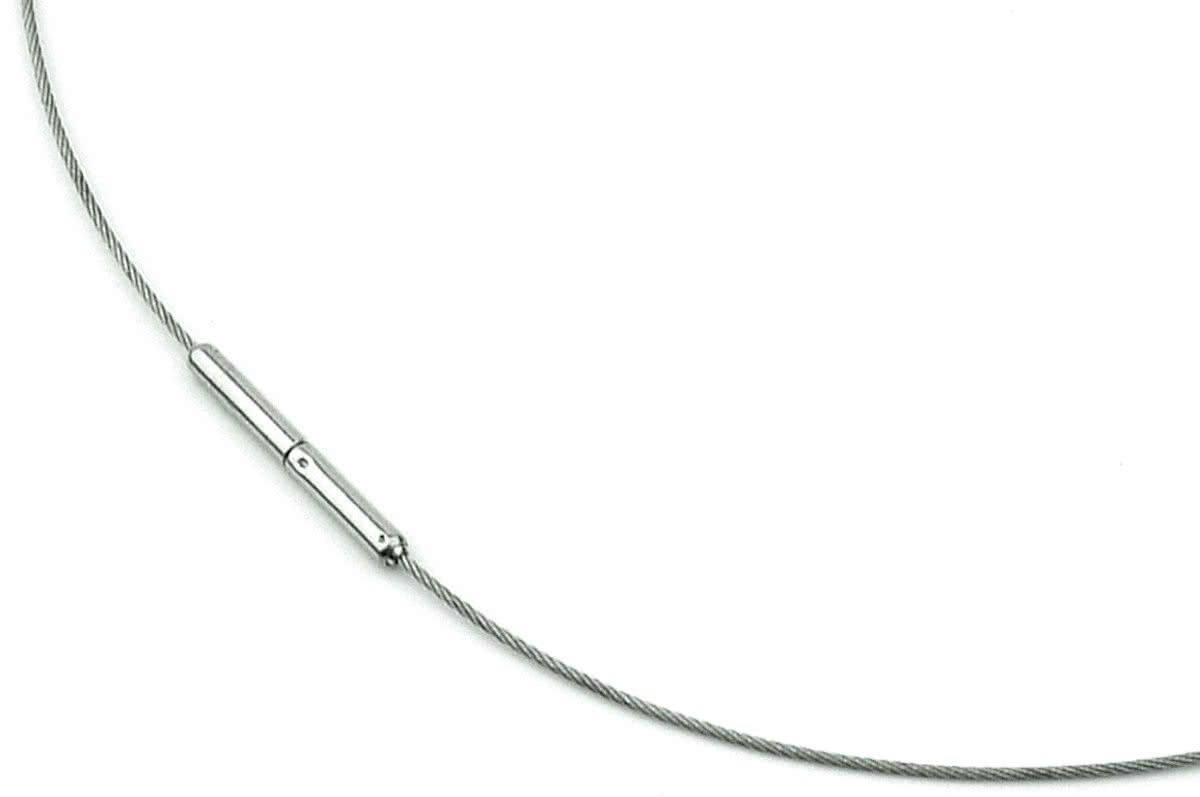 Boccia Titanium Collier staal titanium sluiting - 0802-01