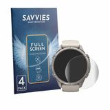 Savvies - Screenprotector voor Garmin Fenix 9 Pro (43 mm) - Folie Beschermfolie transparant volledig dekking 4 Stuks