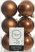 Decoris Kerstballen - 12 stuks - Kaneelbruin - 6 cm - Kunststof - Mat/Glans