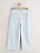 Next - Dames - Cropped jeans met wijde pijpen en opgestikte zak - Bleach Blue