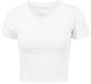 Build Your Brand - Cropped Dames T-Shirt - White maat M