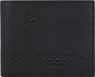 oxmox Leren portemonnee Leather RFID Protect Querscheinbörse Jumping Jack Embossed Black zwart