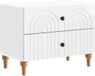 vidaXL Table de chevet laqué blanc brillant 62 x 34,5 x 48 cm bois d'ingénierie