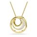 Swarovski Hyperbola ketting, Ronde slijpvorm, Wit, Goudkleurige toplaag