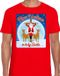 Bellatio Decorations Fout Kerstshirt / t-shirt - Now I believe in Holy Santa - rood voor heren - kerstkleding / kerst outfit S