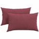 vidaXL - Zitkussens - 2 - st - Stof - Wijnrood - 50 - x - 30 - cm