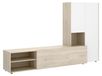KEI Bureau, mélamine, blanc/naturel, 140,6 x 227 x 40 cm