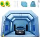 Merkloos Opblaasbare Verf Booth Verfcabine met 2 Blowers, Blauw, 4 x 2.5 x 2.2M
