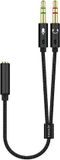 AISENS A128-0418 audio kabel 0,25 m 2 x 3.5mm 3.5mm Zwart