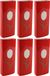Svenska Living Radiatorbak luchtbevochtiger/waterverdamper - 6 st - 20 x 8 cm - porselein - rood