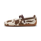 PUMA Speedcat Ballet sneakers met koeienprint voor Dames, Wit/Bruin, Maat 36